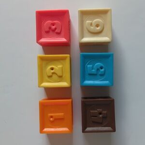 Infantino soft rubber baby numbers animals blocks owls sheep zebra elephant 1-6